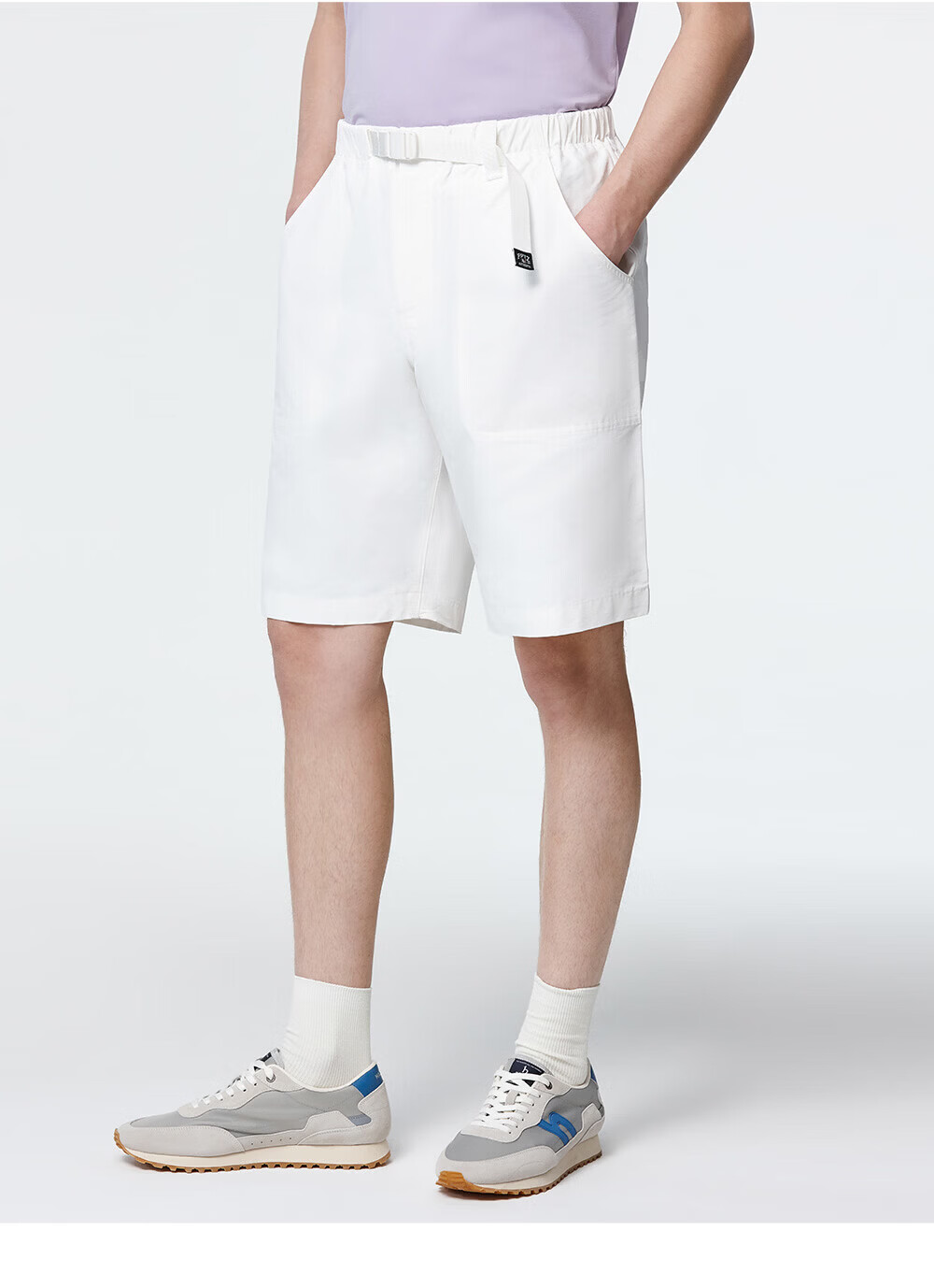 HAZZYS Men's 2026 Summer PHIZ Sporty Casual Woven Shorts with Buckle Belt Unisex 10